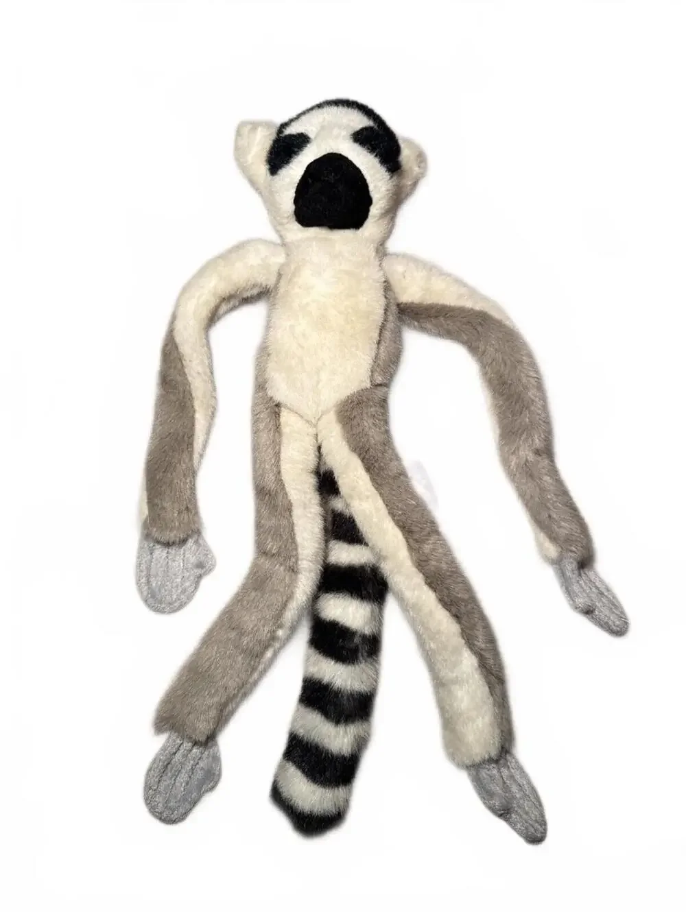 Wild Republic Ring Tailed Lemur Plush Hanging Stuffed Animal Gray Black 21